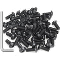 55 Pieces M5 x 12mm Button Head Socket Cap Screws, Thread Pitch 0.8mm, Sutemribor M5 Black Screws, 10.9 Grade Alloy Steel, Black Oxide Finish, Fully Threaded - size: M5 x 12mm, style: Button Head