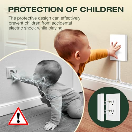 Saker Dual Flat Extension Cord, 6-Outlet Extender, 5ft, White - style: dual 5ft