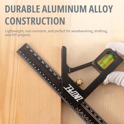 Combination Angle Square, 12-Inch Metric & Inch Ruler - color: Economy 2-Piece Combo Square