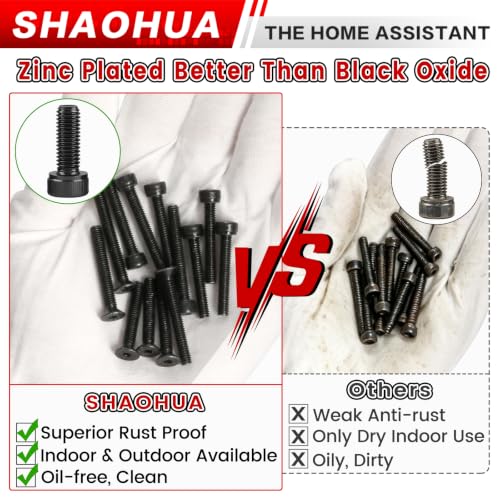 2002Pcs M4 Hex Socket & Flat Head Bolts and Nuts with Nylon Nuts - size: L. M4