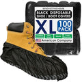 Innovative Haus Black Disposable Shoe Covers Non Slip Booties, XL, 100 Pack - style: 100 Pack