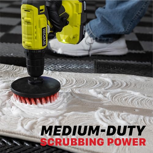 Maxshine 2" Universal M8 Medium-Duty Upholstery & Carpet Drill Brush – Power Scrubber Attachment for Car Detailing – Removes Grime, Stains & Spots from Fabric, Seats & Carpets - size: 2" Medium-Duty Drill Brush