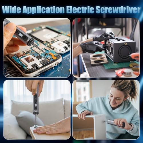 AM ARROWMAX Mini Electric Screwdriver & Electric Drill, 2 in 1 Tool Set, Drilling Adapter, 600RPM, Precision Screwdriver, 70 Bit, 5 Torque Settings, Power Screwdriver for Phones Watch Laptops - style: M1D