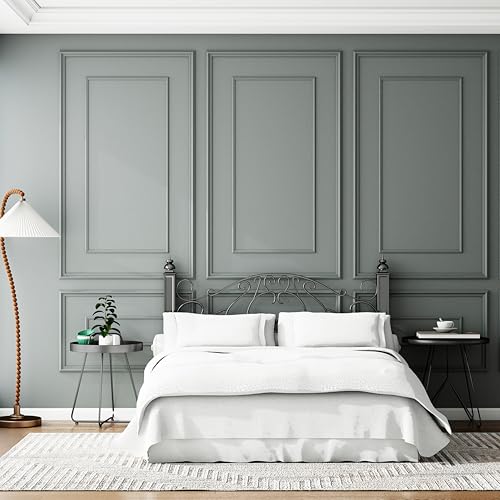 Pangda 6 Set Peel and Stick Wall Molding Kit Inner and Outer Layer Style Premade Wainscoting Panel for Interior Wall Moulding Decor Accent Wall Molding (31x54inch) - size: 31x 54inch