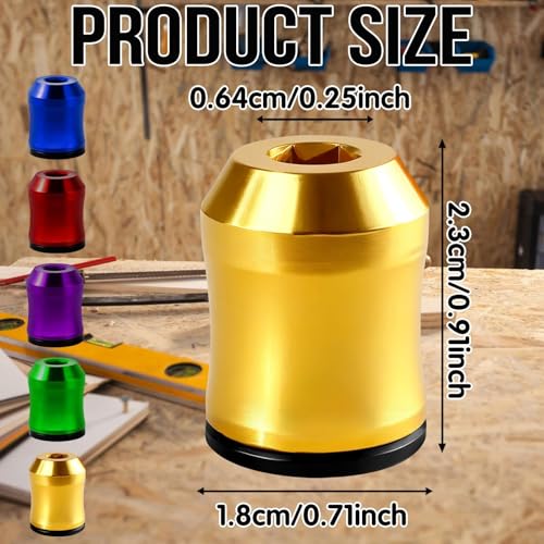 5Pcs Screwdriver Head Magnetic Ring, Universal Bit Holder for Hex Screwdrivers & Power Bits | Screw Ring Set Removable Household Tool for Drills| Alloy Screw Holder for DIY Repair