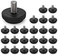 ONEHOME 24 Pack 5/16-18 Stainless Steel Adjustable Threaded Furniture Leg Leveling Feet Screw-in Glide Levelers,Stainless Screw Foot Levelers On for Table,Chair,Furniture, (M63) - size: 24 Pack Without T-Nut