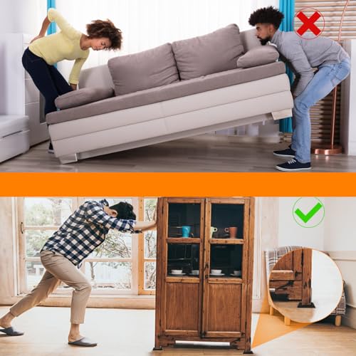 4 PCS Furniture Sliders for Carpet, 5 Inch Reusable Furniture Movers Square - size: 5 Inch Square