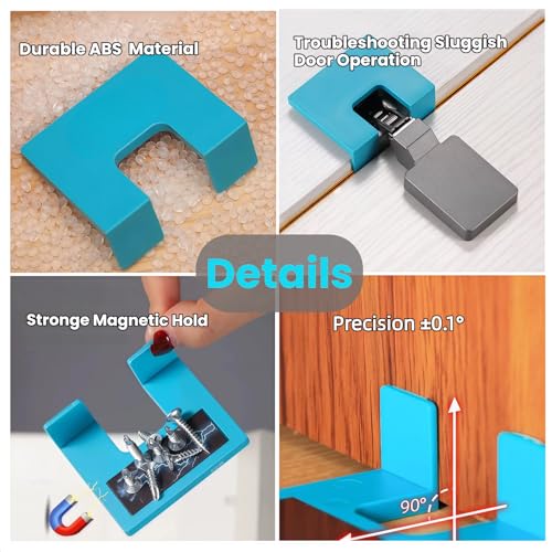 The Easy Hinge Mate - Your Quick Fix for Door Installation, Quick Setup Door Hinge Installation Jig with Locking & No-Drill Guide, Adjustable Template for Hinges on Doors Jambs Cabinets