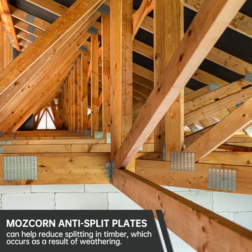 10Pcs Pronged Truss Plates 8x10, Rafter Truss Brackets for Wood Connection, Galvanized Flat Mending Plates with Nail-Teeth - size: 8"x10"