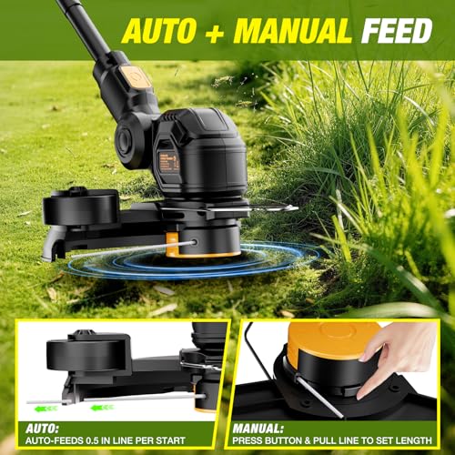 HEINPRO Cordless String Trimmer Compatible with Dewalt 20V MAX Battery - size: 12-INCH