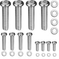 Universal TV Mounting Hardware Kit M4 M6 M8 Stainless Steel Screws Washers for VESA Wall Mount TV and Monitor Bracket Fixing 24Pcs - color: Stainless Steel