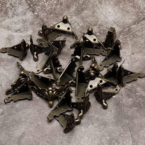 Zorfeter 24 Pcs Antique Brass Box Legs, Style1, Bronze - color: Bronze, size: Style1