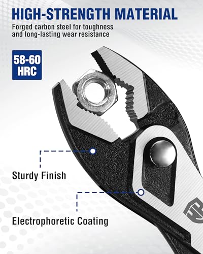 WORKPRO 8.5 Inch Slip Joint Pliers, Heavy-Duty Carbon Steel Plier Tools