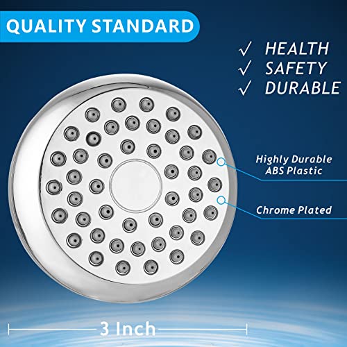 5 Pack High Pressure Shower Head - Powerful Bathroom Pressure Boosting Showerhead - Perfect Universal Replacement for Rain Shower Heads(Chrome) - color: 5 Pack Chrome