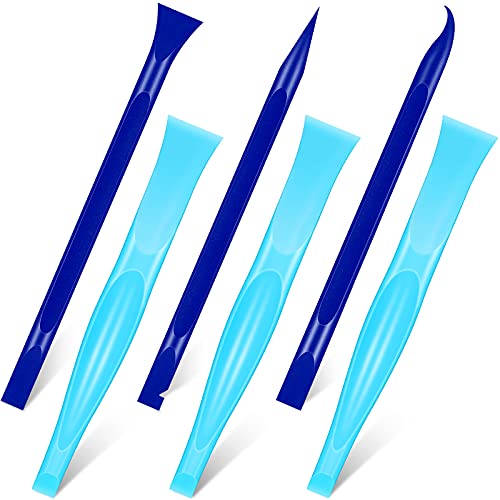 Honoson 6 Pcs Non-scratch Plastic Scraper Cleaning Tool, Blue Color - color: Blue Color