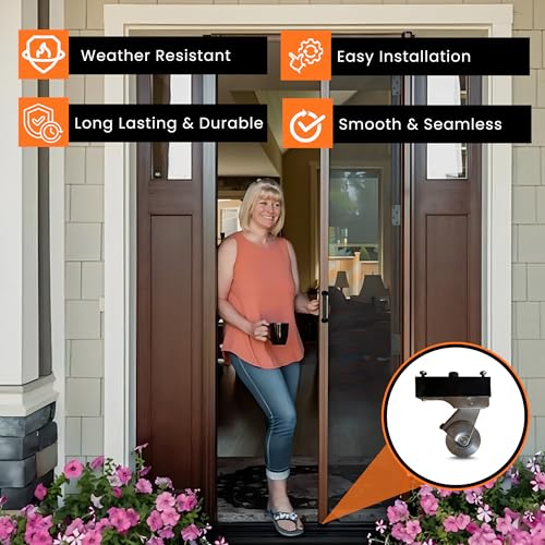 KC Hardware Heavy-Duty Stainless Steel Sliding Screen Door Rollers with 1 in. Steel Ball Diameter & 1-1/4 in Including Screws and Adjusting Sleeve Single