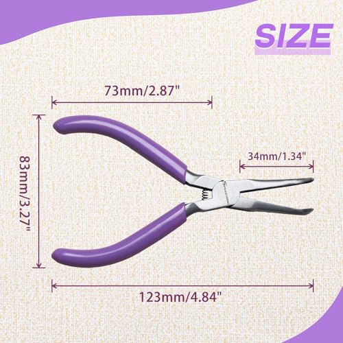 SPEEDWOX Mini Bent Long Nose Pliers, Thin Jaw for Jewelry Craft & Beading - style: Bent Needle Nose Pliers