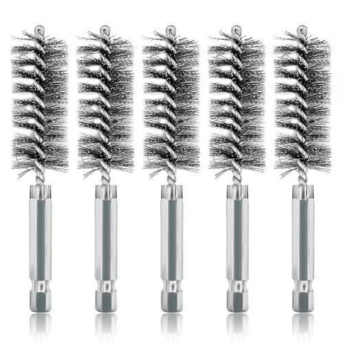 5Pcs 13/16" Stainless Steel Wire Bore Brush for Power Drill Cleaning - size: 20mm | 13/16"