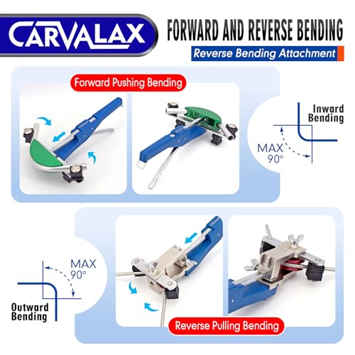 CARVALAX Blue Pipe Tube Bender Set, Reverse Adapters, for 1/4” to 7/8” O.D
