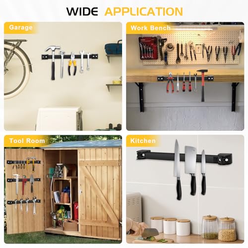 DGSL Heavy Duty Magnetic Tool Holder, 5 Pack 24" Wall Mount Organizer - size: 24 In x 5