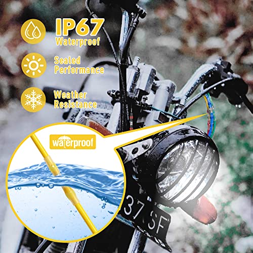 Kuject 100PCS Solder Seal Wire Connectors AWG 12-10, Yellow Solder Seal Heat Shrink Butt Connectors Terminals Solderstick Sleeve Waterproof Wire Splice Connector for Marine Boat Wire Joint - size: AWG 12-10 Yellow