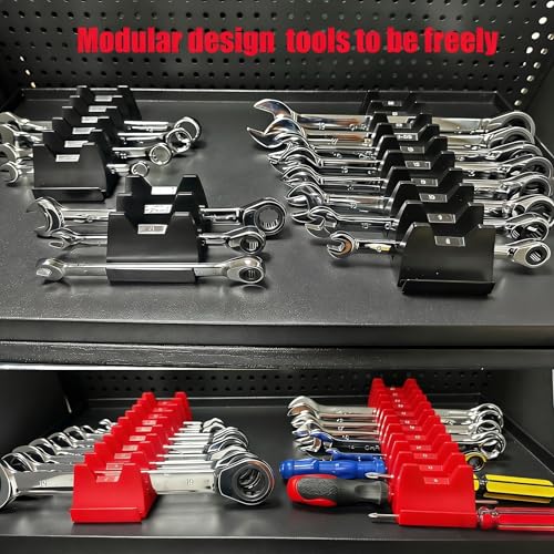84 pcs Magnetic Modular Wrench Organizers for Tool Drawers - Wrench Rack with Metric&SAE Labels,Tool Storage Set Wrench Holder,Festival for Father and Boyfriend - style: 84 PCS