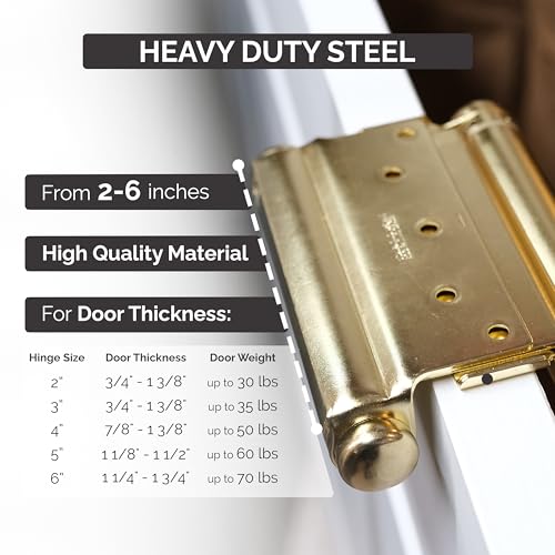 Self Closing Double Action Spring Door Hinge Saloon Matte Black 3 Inch - color: Matte Black, size: 3 Inch