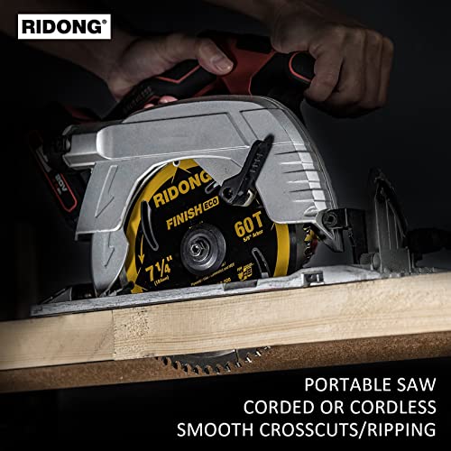 7-1/4 Inch 60 Tooth Circular Saw Blade with 5/8 Inch Arbor ATB Finishing for Wood Cutting(5-Packs) - size: 7-1/4" 60T (5 packs)
