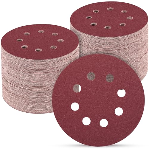 100PCS 5 Inch Sanding Discs 240 Grit Sandpaper for Orbital Sander - style: Aluminum oxide