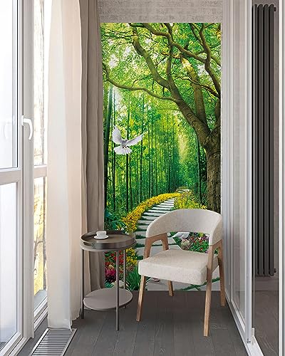 FLFK Door Mural Sticker - Scenic,Peel and Stick,Combined Size 32"x80",Split into 2 Pieces - color: Mt3270, size: 32"x80"