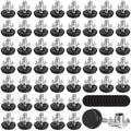 Pinkunn 50 Pieces Adjustable Leveling Feet with T- Nut Kit, Serrated - style: Serrated