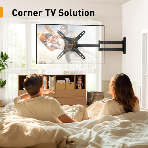 Perlegear Long Arm TV Wall Mount for 26–70 inch TVs up to 100 lbs - size: Fits 26-70'' TVs / Max 400x400mm