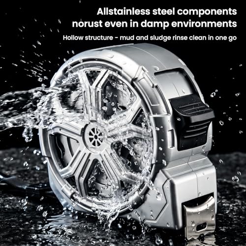 25FT Tape Measure – High Precision Stainless Steel Retractable Measuring Tape, Rustproof & Dust-Proof, for Construction, Carpentry, Framing, Flooring, Plumbing, Electrical