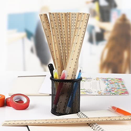 ZZTX 3 Pack Wooden Ruler 12 Inch（30 cm) - color: 3 Pack, 12 Inch