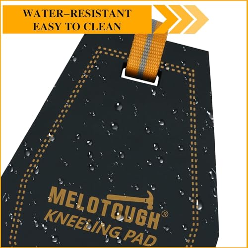 MELOTOUGH Mini Kneeling Pad Portable 1 Inch Thick NBR Foam Kneeling Pads for Work Construction, Plumbers, Mechanics, Electricians (Orange/Black) - style: Single Kneeling Pad