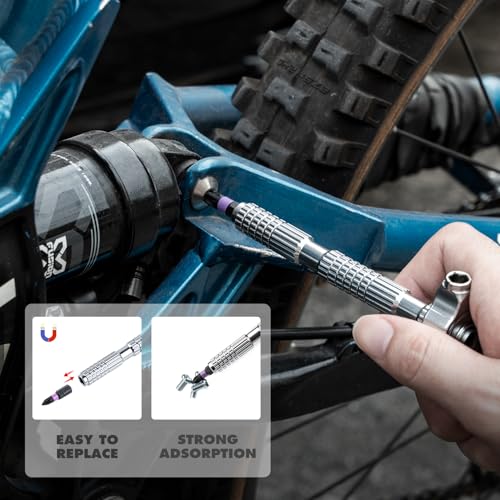 VMAN Ratchet Screwdriver Set, magnetic Screwdriver sets, S2 Steel Bits, DIY Combination Flexible Shaft, Suitable for Furniture Assembly, Precision Electrical Appliance Repair, Bicycle Tools