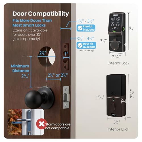 Lockly Secure Plus Smart Deadbolt Lock with 3D Biometric Fingerprint - color: Venetian Bronze