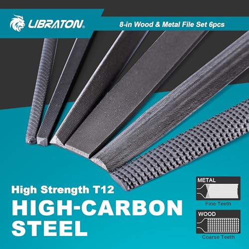 LIBRATON 6PCS Metal File Set, Metal Files, Metal Files for Steel - style: Metal File-6PCS