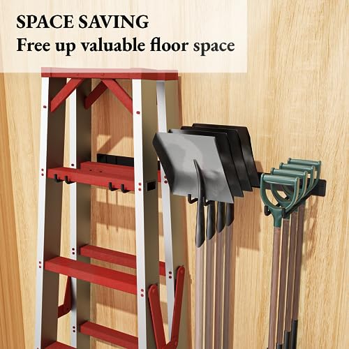 MOOMSINE Folding Chair Storage Rack for Garage, 2-Pack Heavy Duty Wall Mount Garden Tool Organizer, Utility Hooks for Lawn, Beach & Camping Chairs, Max Load 240 lbs - size: 16.5 Inch（2 Pack）