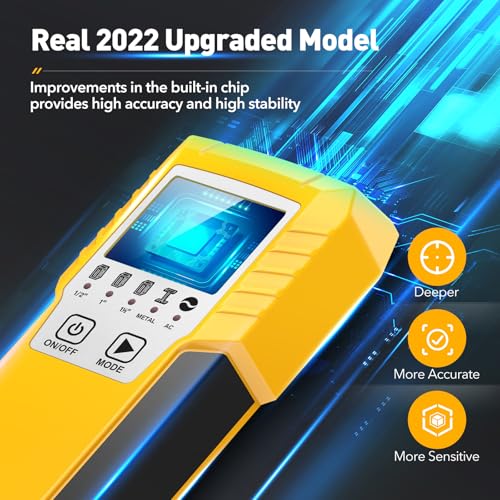 Stud Finder Wall Scanner Detector - 5 in 1 Electronic Wall Wood Metal Stud Locator Edge Center Sensor Beam for Live AC Wire Pipe Metal Lumber Joist Drywall Framing Detection - color: Silver
