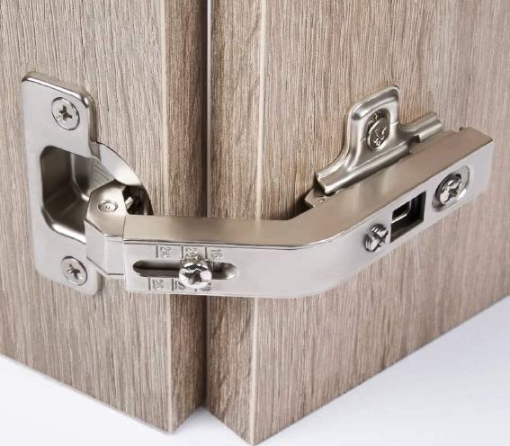 ANGSTROM 2-Pack Lazy Susan Cabinet Hinges, Full Overlay Concealed European Style for Outer Corner Door, 3D Adjustable Clip-On (135-Degree) - size: 135deg