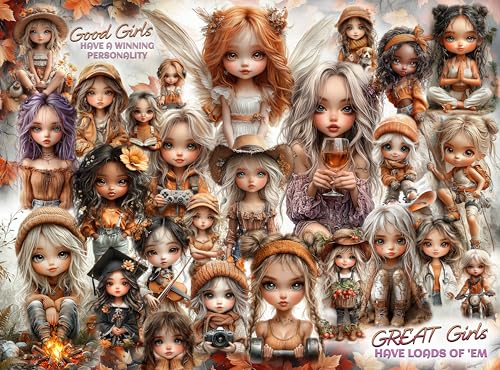 Adult Jigsaw Puzzle 1000 Piece Great Girls Collage - color: Personality Plus