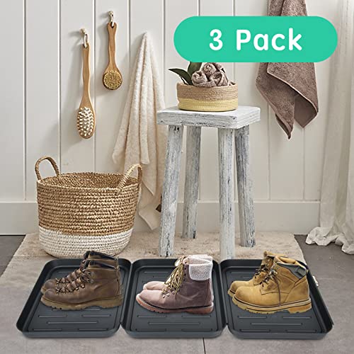 Square Boot Tray,Plastic Utility Shoe Mat Tray for Entryway Indoor Outdoor - size: Stripe