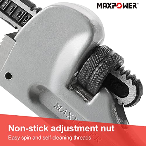 MAXPOWER 18-inch Pipe Wrench, 2.5 inch Jaw Opening Capacity - size: 18-inch, style: Straight Pipe Wrench
