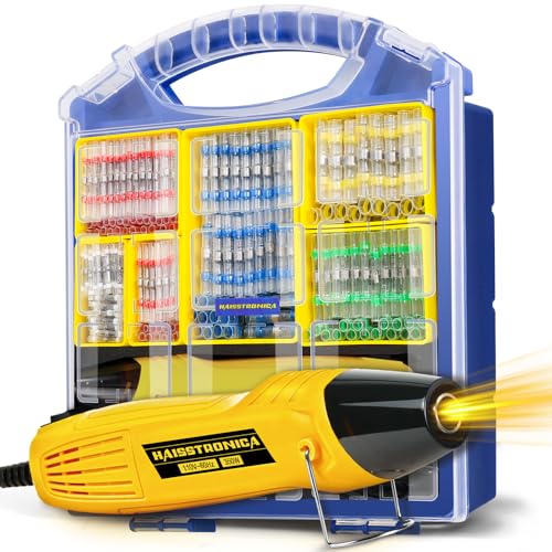 haisstronica Solder Seal Wire Connectors with 350W Mini Heat Gun, 360PCS - size: 360PCS