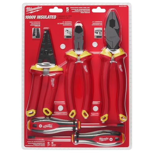 Milwaukee 5PCS Insulated Screwdriver and Pliers Kit 1000V 48-22-2215