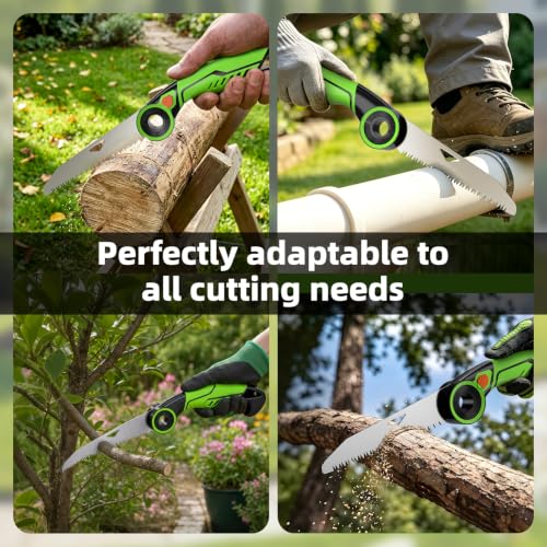 AIRAJ 7" Pruning Saw for Tree Trimming, Folding Saw with SK5 Steel Blade - size: 7 Inch