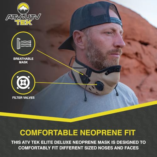 ATV Tek Elite Deluxe Neoprene Dust Mask - color: Tan