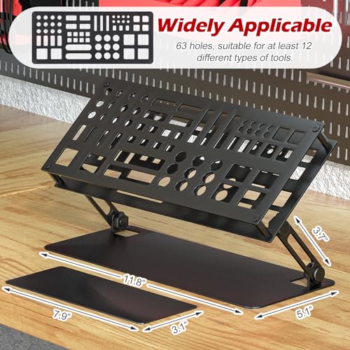 Screwdriver Organizer Holder Rack: Height Adjustable (Black) - color: Black
