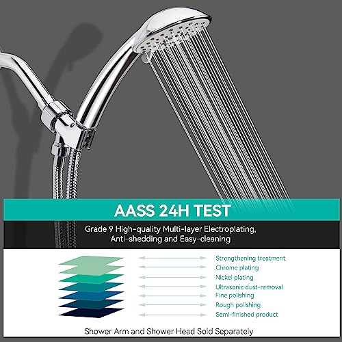 MAAYAYA Brass Ball Shower Holder, 360° Adjustable ABS Bracket, Chrome - color: Chrome